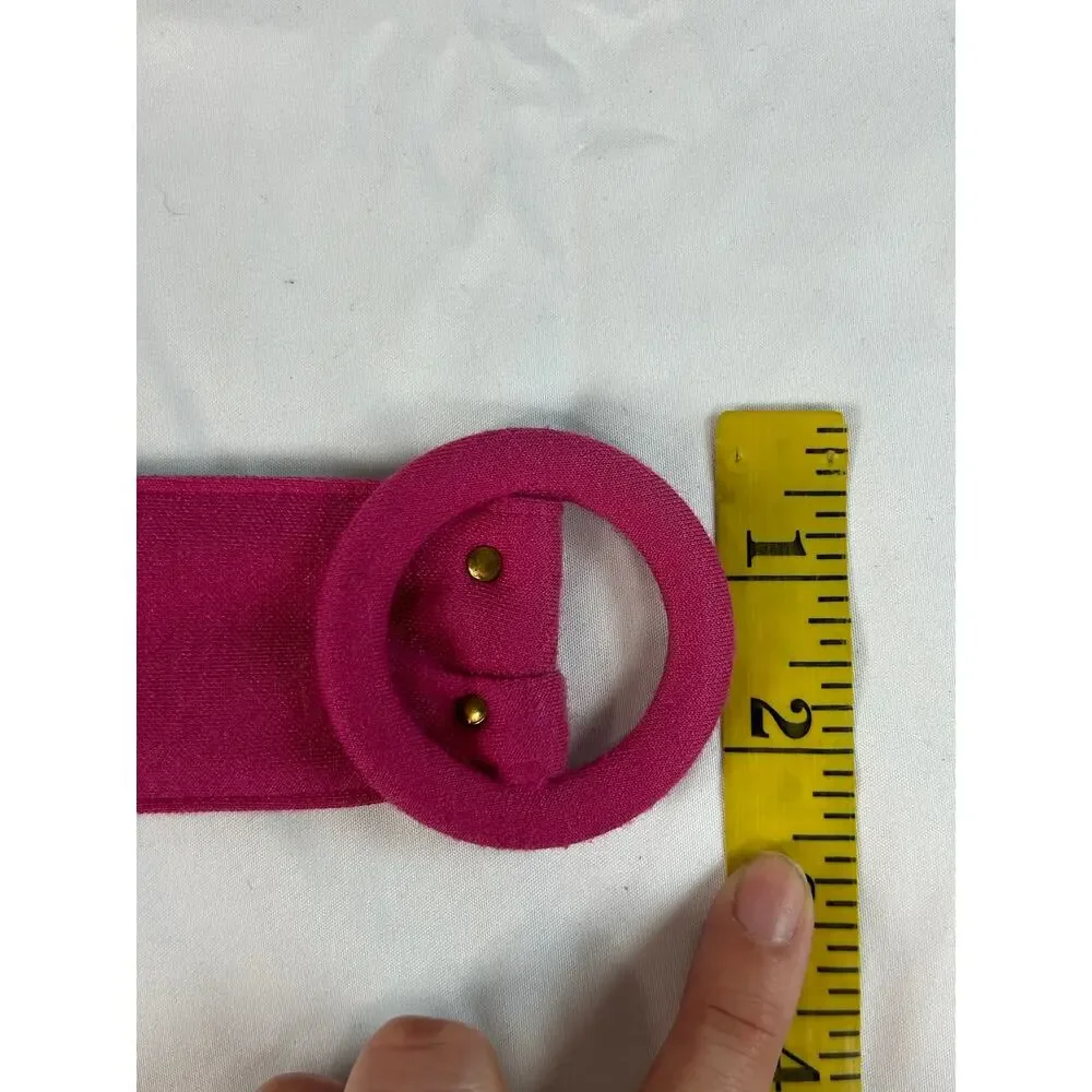 Vtg Hot Pink Fabric- Waist Belt- Vtg Sz 12- Basics- Vibrant Minimalist- 36